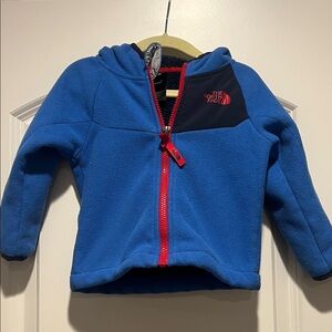 The North Face | (12-18M) Toddler Blue and Red Fleece Hoodie